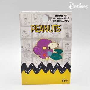 Loungefly Peanuts Snoopy Purple Blossom Floral Enamel Pin New